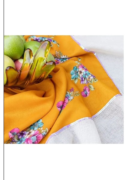 El Yapımı Yazma ve Polyester Keten Masa Örtüsü