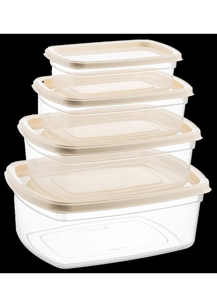 4'lü Dikdörtgen Easy Saklama Kabı Seti indirimleri