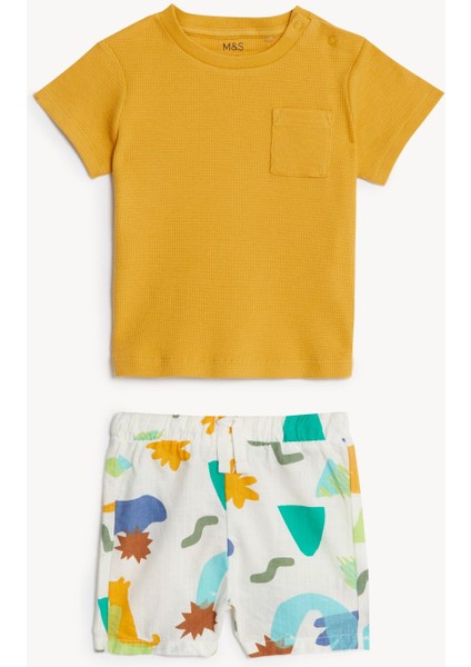 2'li Desenli Alt-Üst Takım (0-3 Yaş)