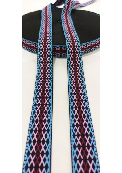 Rengarenk Çapraz Desen Dar Dokuma Şerit fiyatları