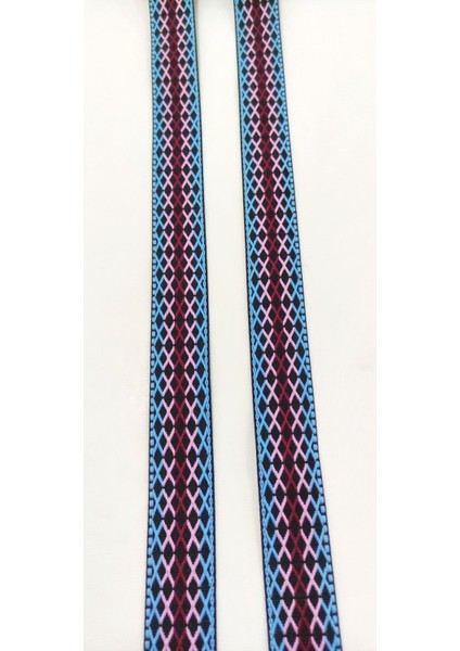 Rengarenk Çapraz Desen Dar Dokuma Şerit modelleri