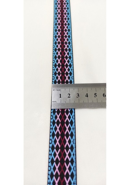 Rengarenk Çapraz Desen Dar Dokuma Şerit indirimleri