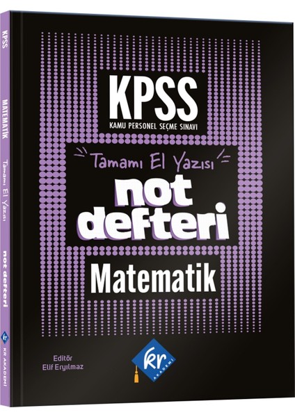 2026 Önlisans- Lise KPSS Matematik Konu Anlatımlı El Yazısı Not Defteri