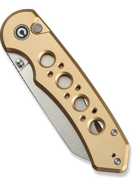 Pragma Prime Thumb Stud & Button Lock Knife Champagne Aluminum Handle Çakı indirimleri