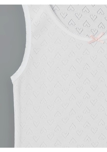 Lcw Kids Beyaz Bisiklet Yaka Kız Çocuk Atlet 2'li modelleri