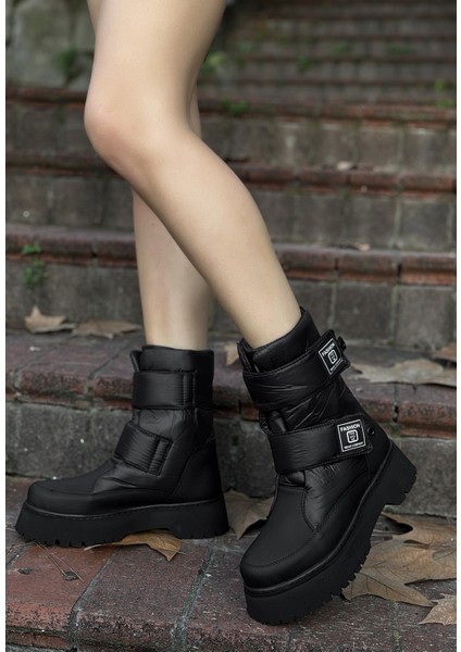 Bernishoes Miah Siyah Cilt Kar Botu modelleri