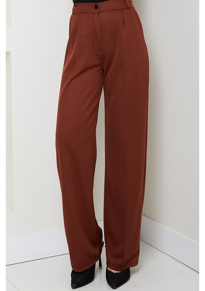 Mihre Çımalı Palazzo Pantolon 1581 - Kahve fiyatları