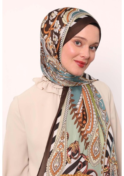 K.kahve Çizgili Hint Ipeği Şal fiyatları