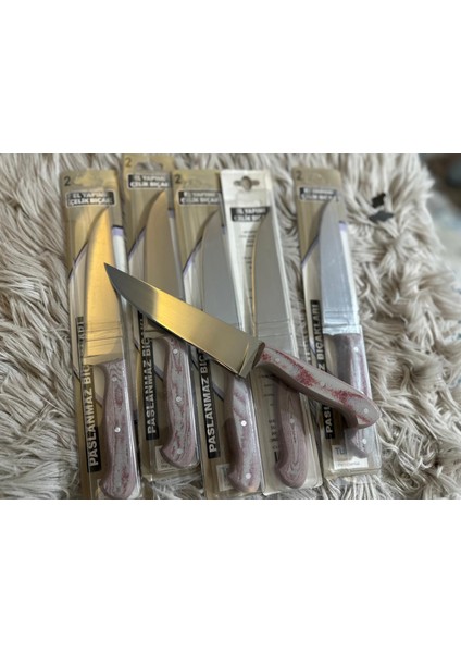 Sürmene Yapımı Mutfak ve Sıyırma Bıçağı 2'li modelleri