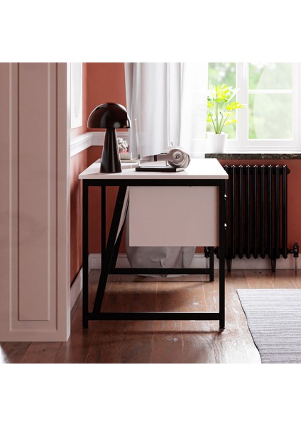 MS2C Çalışma Masası,ofis Masası - 70X160 cm - Beyaz - 4 Çekmeceli fırsatları