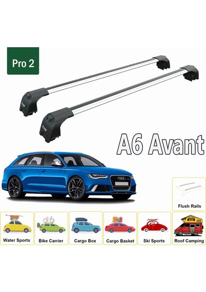 Audi A6 C8 Avant 2019-2025 Portbagaj Taşıyıcı Ara Atkisi - Ara Çubuk Paw Pro 2 Gri fiyatları