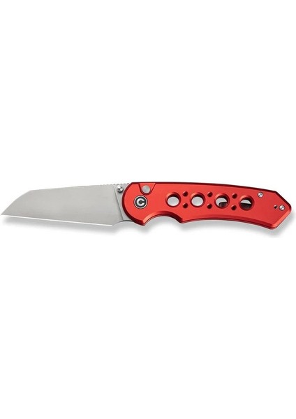 Pragma Prime Thumb Stud & Button Lock Knife Red Aluminum Handle Çakı