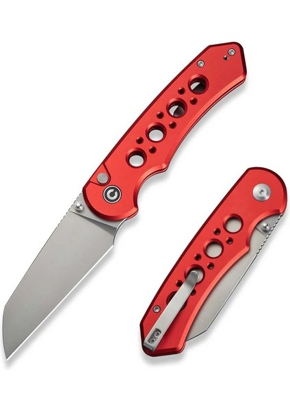Pragma Prime Thumb Stud & Button Lock Knife Red Aluminum Handle Çakı fiyatları