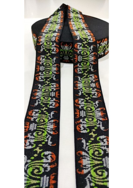 Özel Desen Siyah Gri Turuncu Lastik Şerit