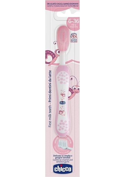 İlk Süt Dişi Fırçası Pembe 6-36 Ay