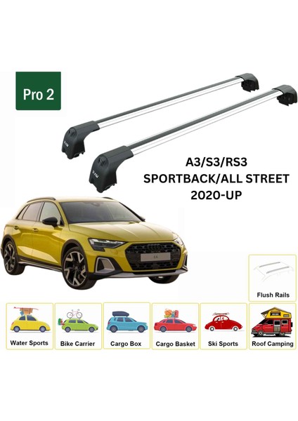 Audi A3 Sportback Portbagaj Taşıyıcı Ara Atkisi - Ara Çubuk Paw Pro 2 2020- Up Gri fiyatları