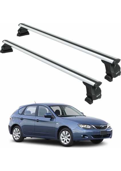 Subaru Impreza Hatchback 2007-2014 Tavan Taşıyıcı Ara Barlar – Vidalı Montaj, Toros Fix Pro, Gri