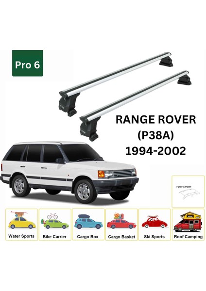 Land Rover Range Rover 1994-2002 (P38A) Cross Bars Fix Point Pro 6 Gri fiyatları