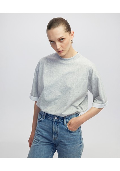 Colorblock Rahat Kesim Tişört IW6250070129005