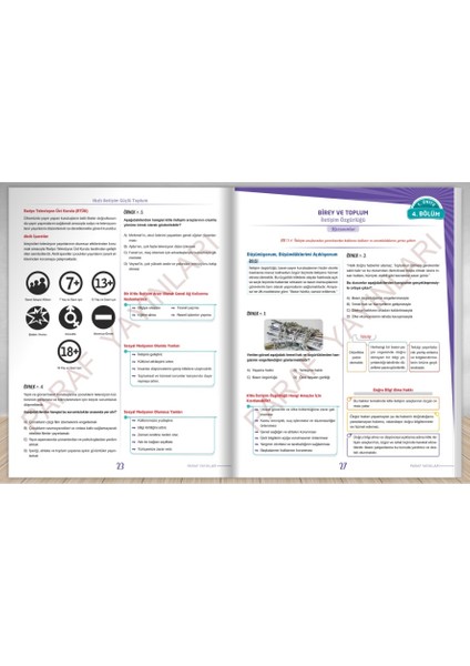 7. Sınıf İnteraktif Sosyal Bilgiler Soru Bankası modelleri