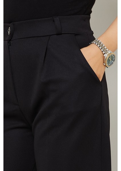 Mihre Çımalı Palazzo Pantolon 1581 - Siyah modelleri