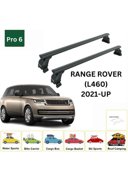 Land Rover Range Rover (L460) Tavan Taşıyıcı Ara Barlar – Vidalı Montaj, Toros Fix Pro, 2021-UP Siyah fiyatları