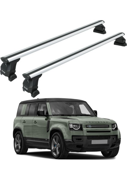 Land Rover Defender 110 2020-2025 Tavan Taşıyıcı Ara Barlar – Vidalı Montaj, Toros Fix Pro, Gri