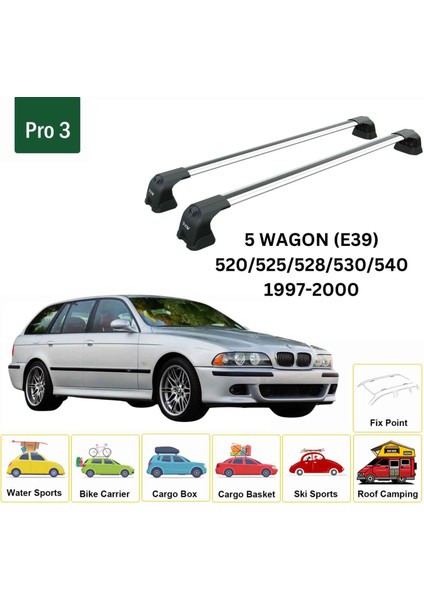Bmw 5 Wagon (E39) 1997-2000 Portbagaj Taşıyıcı Ara Atkı Aparatı Paw Pro 3 Gri fiyatları