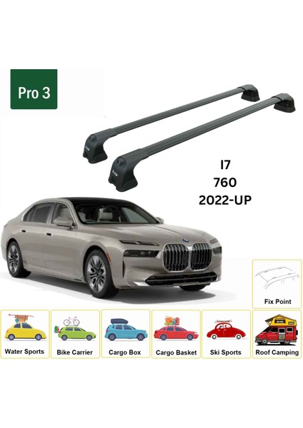 Bmw I7 2022-2025 Portbagaj Taşıyıcı Ara Atkı Aparatı Paw Pro 3 Siyah fiyatları