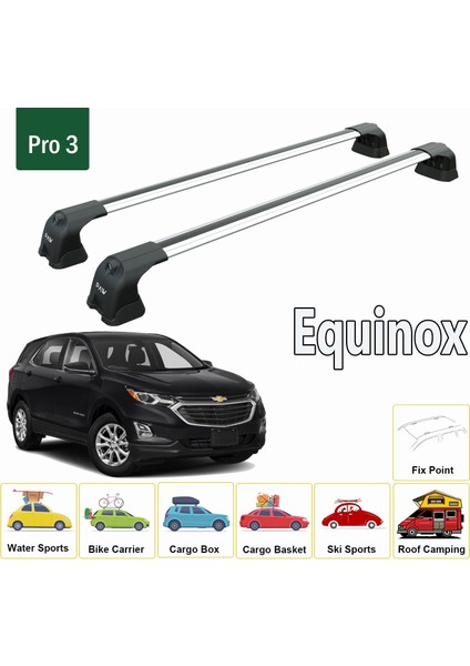 Chevrolet Equinox 2018-2023 Portbagaj Taşıyıcı Ara Atkı Aparatı Paw Pro 3 Siyah fiyatları