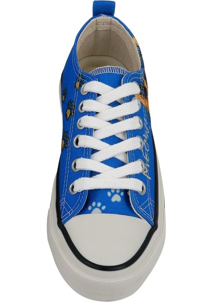 Kadın Vegan Mavi Sneakers - Meow Attack Tasarım indirimleri