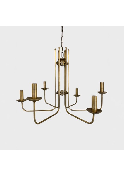 Eskitme Renkli Vintage Klasik 6 Kollu Avize fiyatları