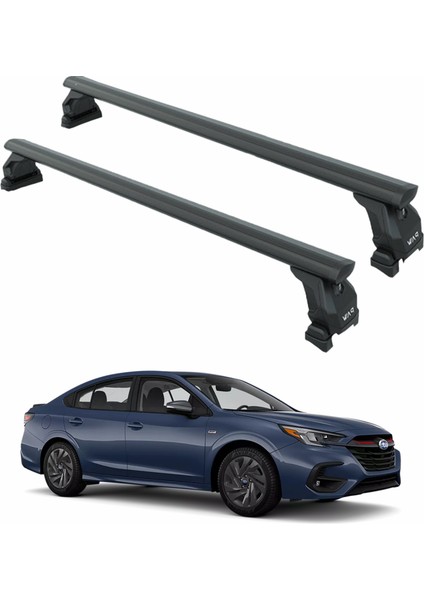 Subaru Legacy Sedan 2020-2025 Tavan Taşıyıcı Ara Barlar – Vidalı Montaj, Toros Fix Pro, Siyah