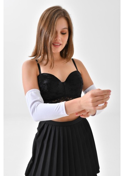 Kaymayan Lastikli Uzun Penye Kolluk - Esnek ve Rahat Likralı Kol Kapatıcı indirimleri