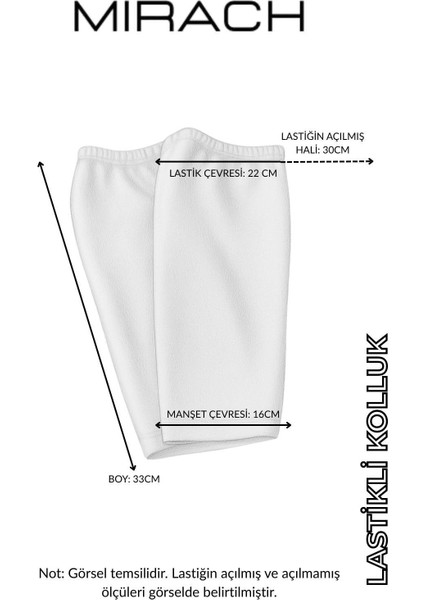 Kaymayan Lastikli Uzun Penye Kolluk - Esnek ve Rahat Likralı Kol Kapatıcı