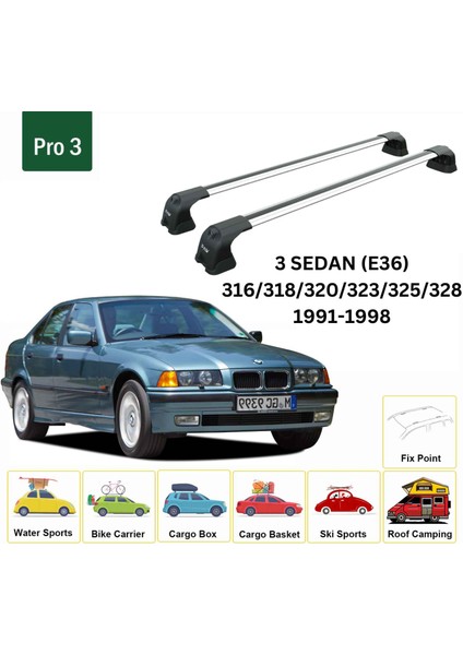 Bmw 3 Sedan E36 1991-1998 Portbagaj Taşıyıcı Ara Atkı Aparatı Paw Pro 3 Gri fiyatları