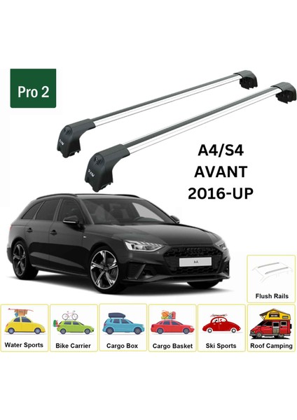 Audi A4 Avant 2016-2025 Portbagaj Taşıyıcı Ara Atkisi - Ara Çubuk Paw Pro 2 Gri fiyatları