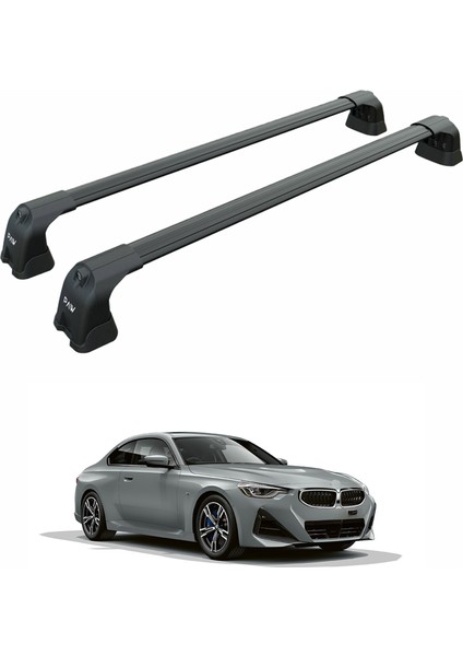 Bmw 2 Coupe G42 2021-2025 Portbagaj Taşıyıcı Ara Atkı Aparatı Paw Pro 3 Siyah