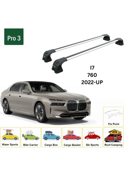 Bmw I7 2022-2025 Portbagaj Taşıyıcı Ara Atkı Aparatı Paw Pro 3 Gri fiyatları