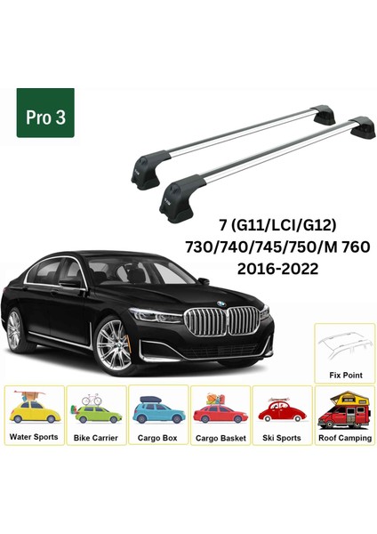 Bmw 7 (G11/LCI/G12) 2016-2022 Portbagaj Taşıyıcı Ara Atkı Aparatı Paw Pro 3 Gri fiyatları