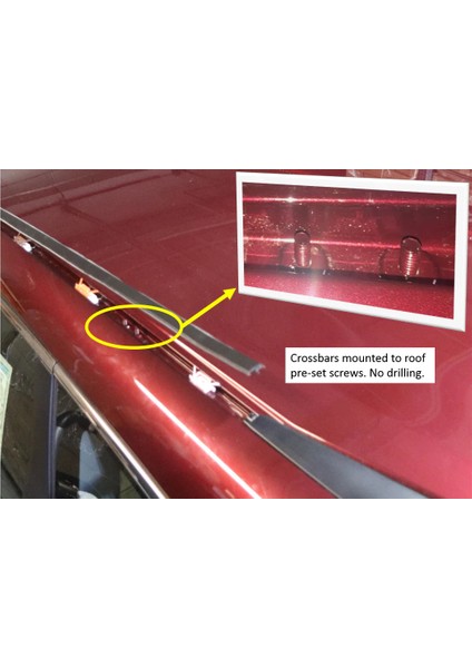 Roof Rack Cross Bars Compatible With 2012-2024 Honda Cr-V Without Roof Rails Gri fırsatları