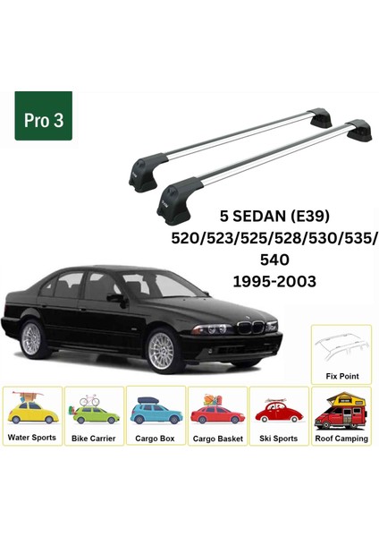 Bmw 5 Sedan E39 1995-2003 Portbagaj Taşıyıcı Ara Atkı Aparatı Paw Pro 3 Gri fiyatları