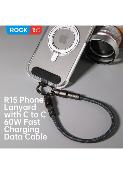 R15 Bilek Askılı Şarj Kablosu - Type-C To Lightning - 60W - 30 cm fiyatları