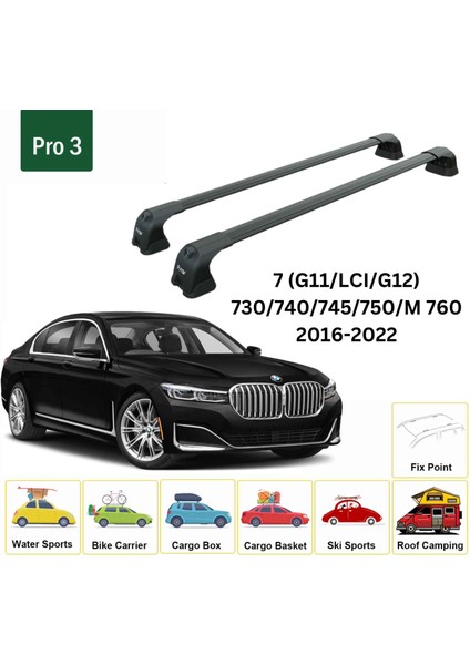 Bmw 7 (G11/LCI/G12) 2016-2022 Portbagaj Taşıyıcı Ara Atkı Aparatı Paw Pro 3 Siyah fiyatları