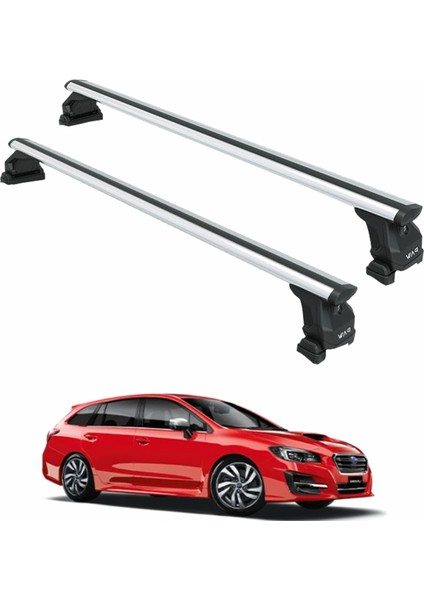 Subaru Levorg 2015-2020 Tavan Taşıyıcı Ara Barlar – Vidalı Montaj, Toros Fix Pro, Gri
