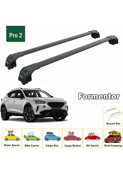 Cupra Formentor 2021-2025 Roof Rack System, Minium Cross Bar, Siyah fiyatları