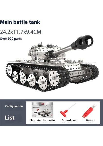 Yapı Taşları Montajlı Yetişkin Puzzle On Yaş ve Üzeri Çocuk Oyuncakları Stereoskopik Yüksek Zorluk 3D Metal Model Savaş Gei (Yurt Dışından)
