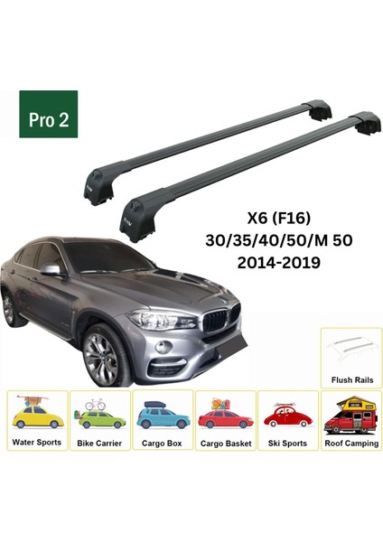 Bmw X6 (F16) 2014-2019 Portbagaj Taşıyıcı Ara Atkisi - Ara Çubuk Paw Pro 2 Siyah fiyatları