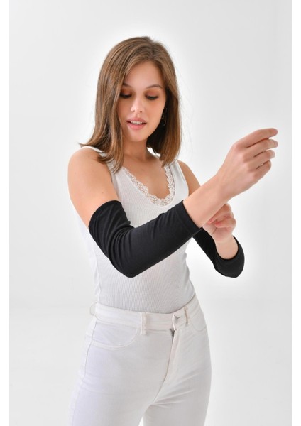 Kaymayan Lastikli Uzun Penye Kolluk - Esnek ve Rahat Likralı Kol Kapatıcı indirimleri