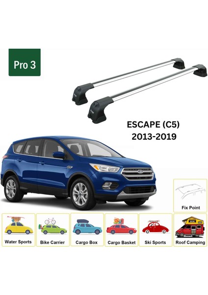 Ford Escape (C5) 2013-2019 Portbagaj Taşıyıcı Ara Atkı Aparatı Paw Pro 3 Gri fiyatları